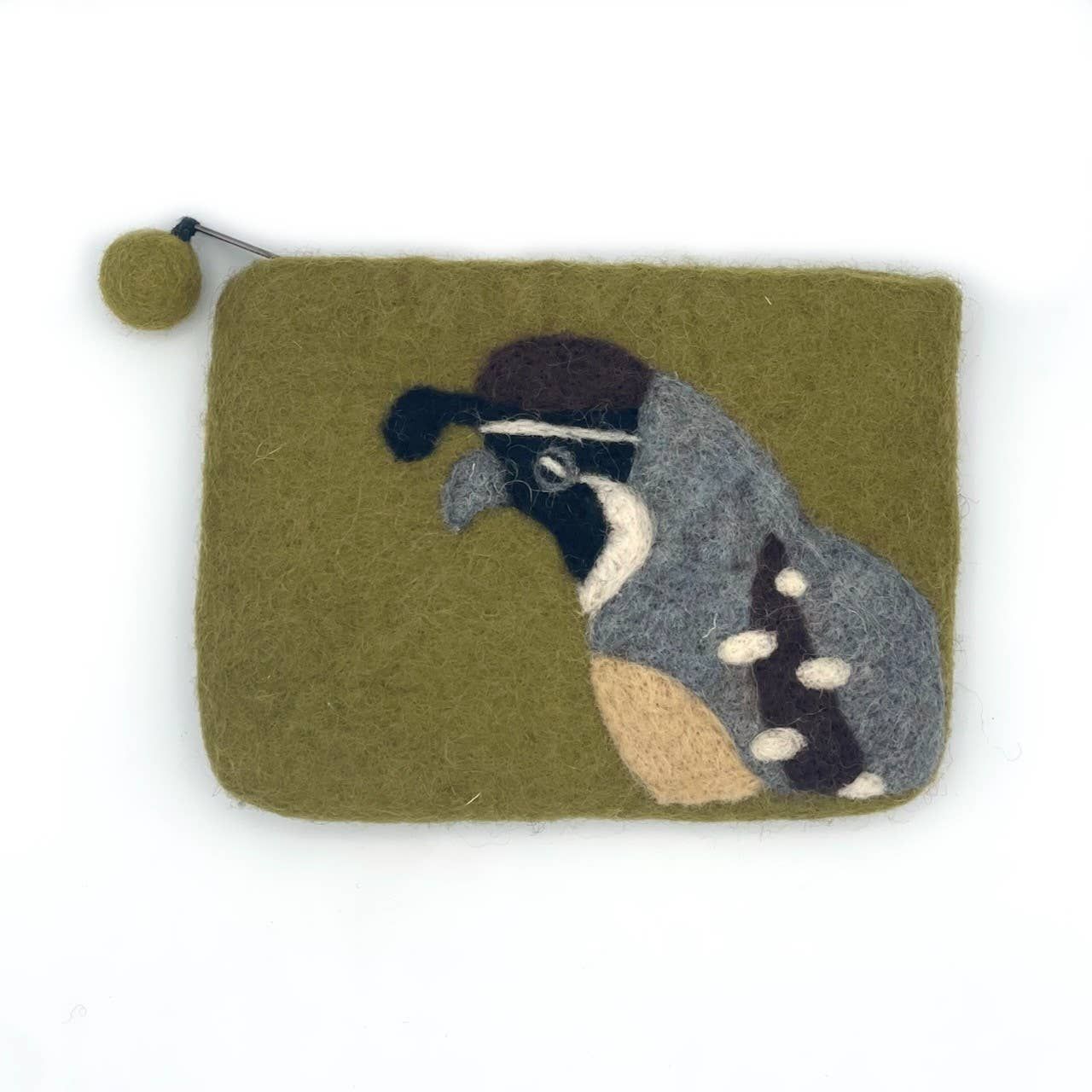 California Quail Felt Coin Purse