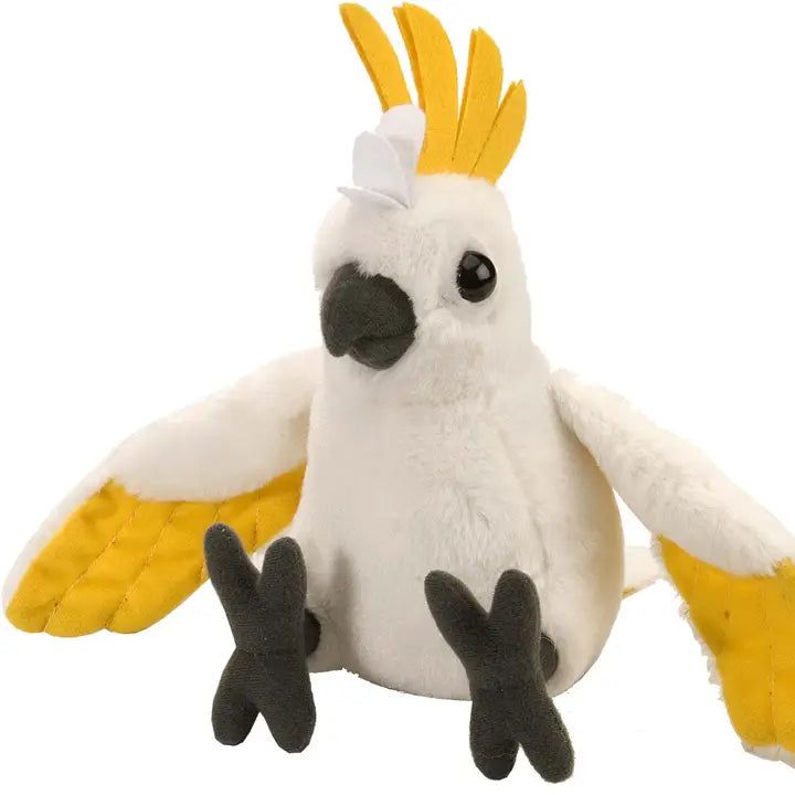 Mini Sulphur Crested Cockatoo Stuffed Animal 8"