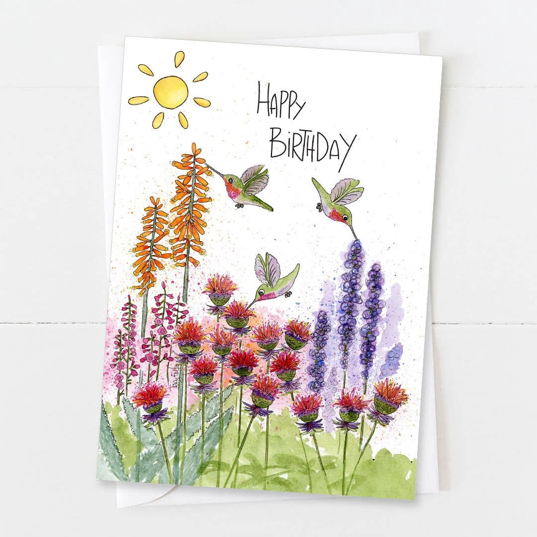 Hummingbirds Garden | Birthday Card