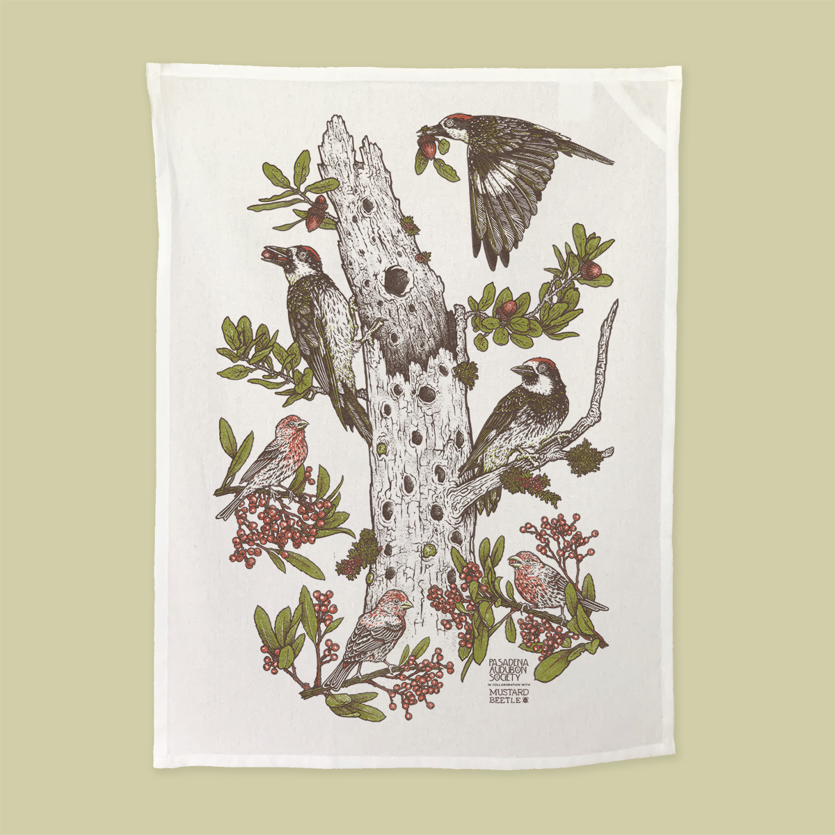 Tea Towel: Chaparral for Pasadena Audubon