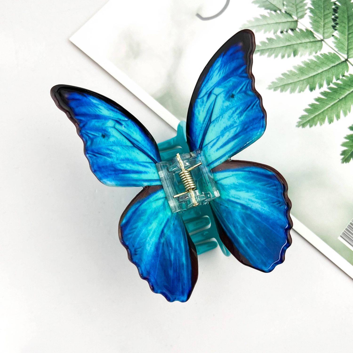 Vibrant Colorful Butterfly Acrylic Printed Hair Claw