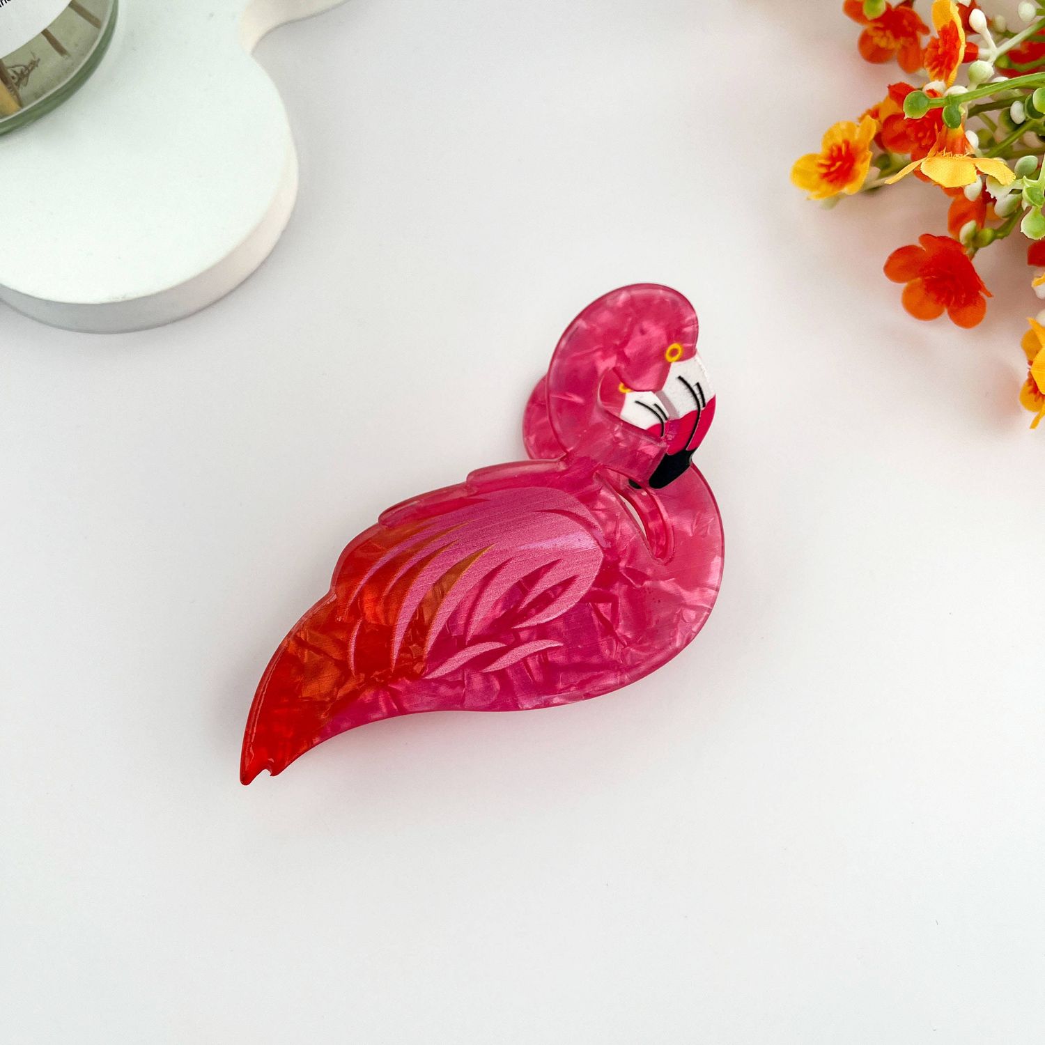 Realistic Flamingo Animal Candy Color Hair Claw Clip