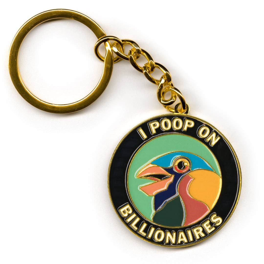 Poop on Billionaires Keychain