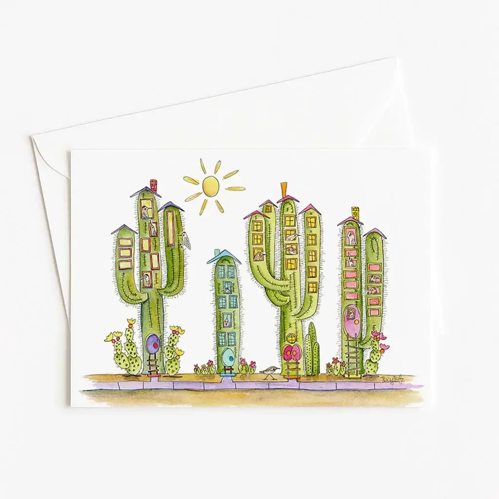 Cactus Condos | Blank Card