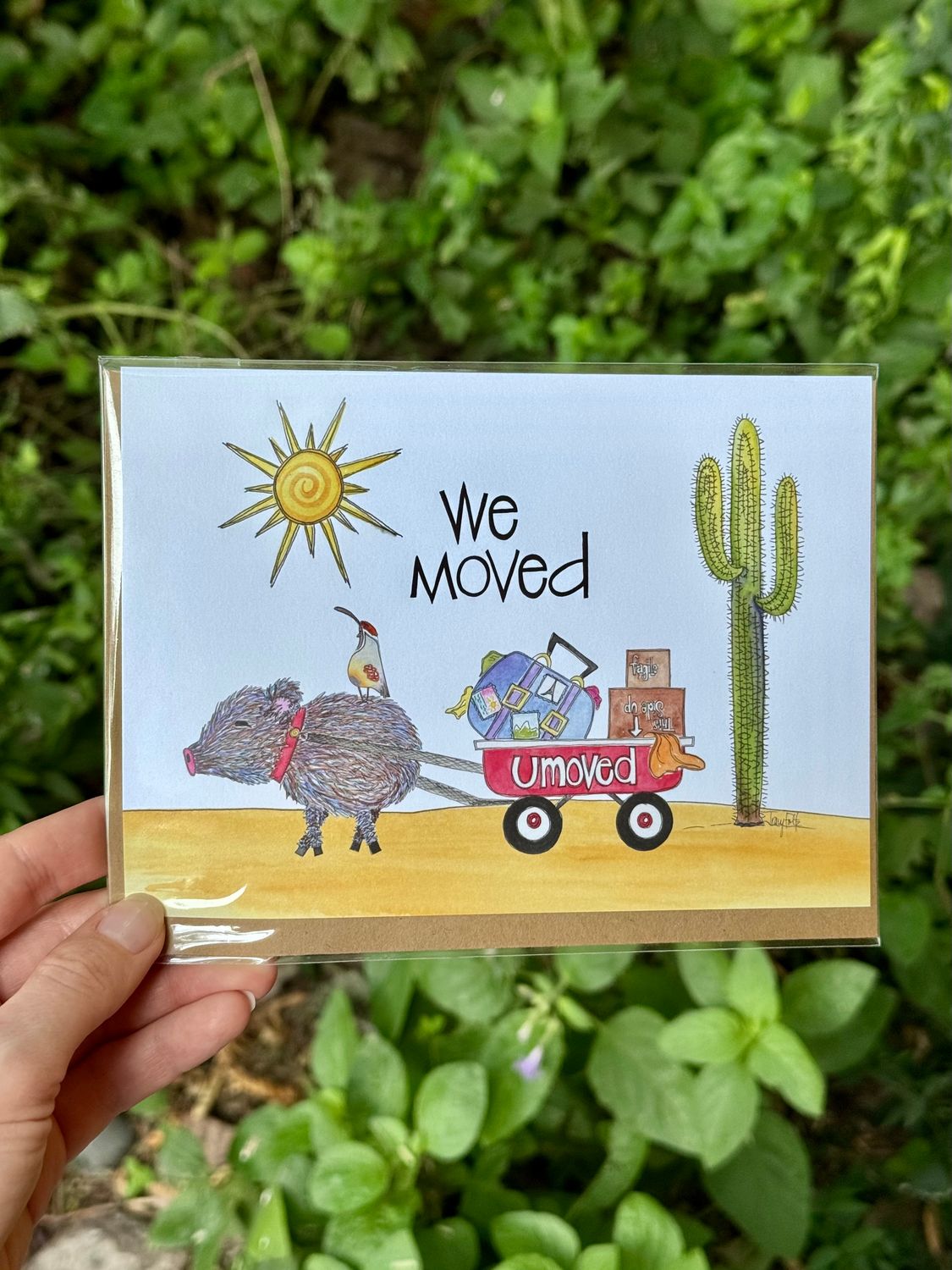 "We Moved" Blank Card