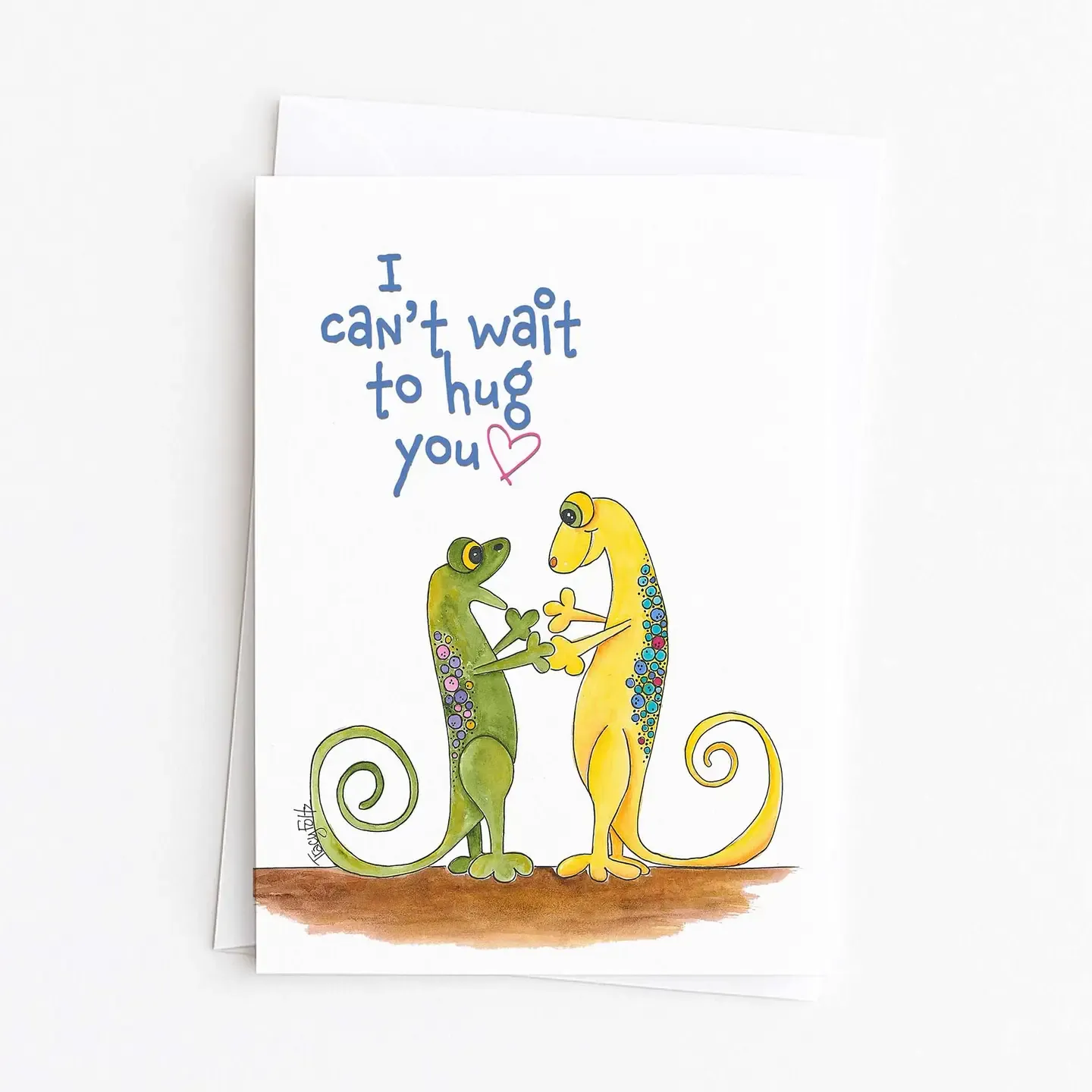 Lizards Hug | Miss You Card
