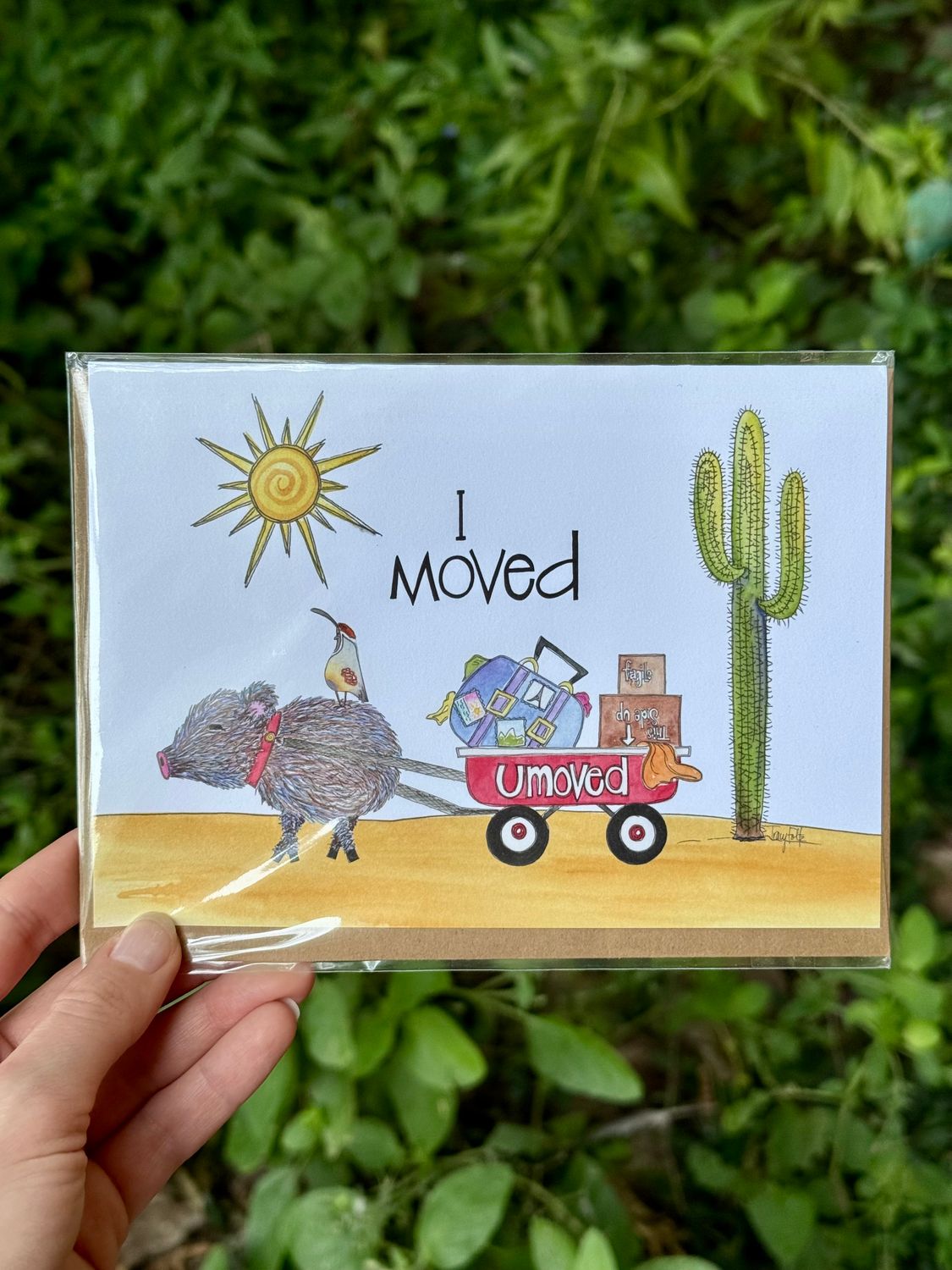 "I Moved" Blank Card