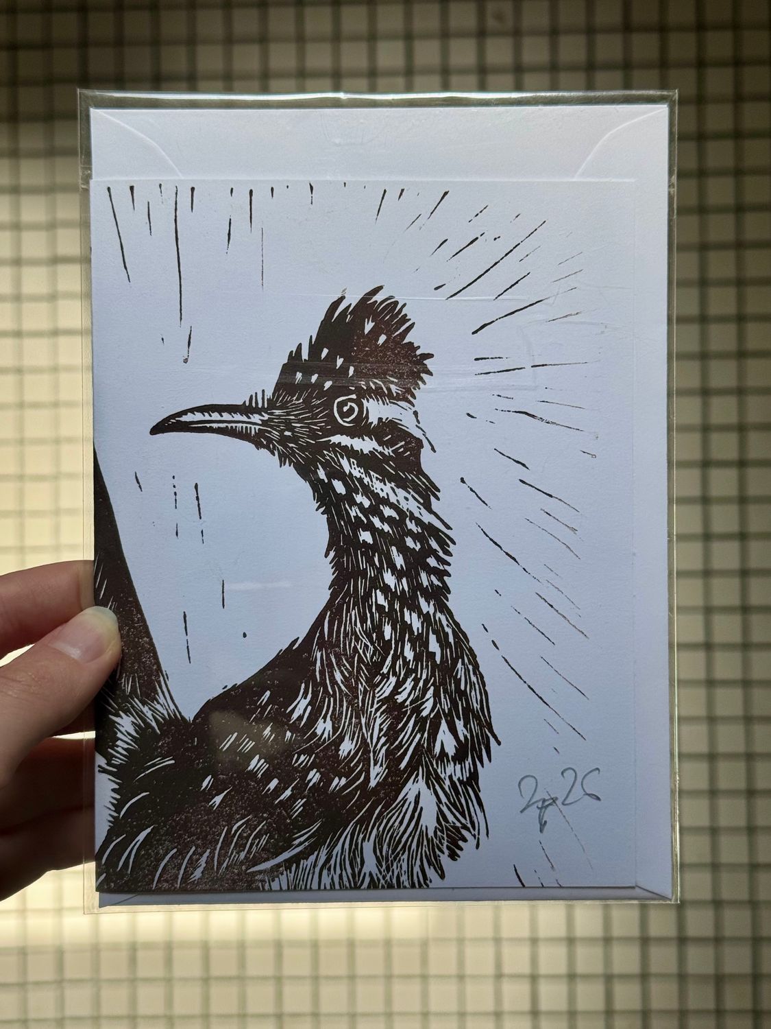 SDR Roadrunner Card Hand-printed, Color: Brown