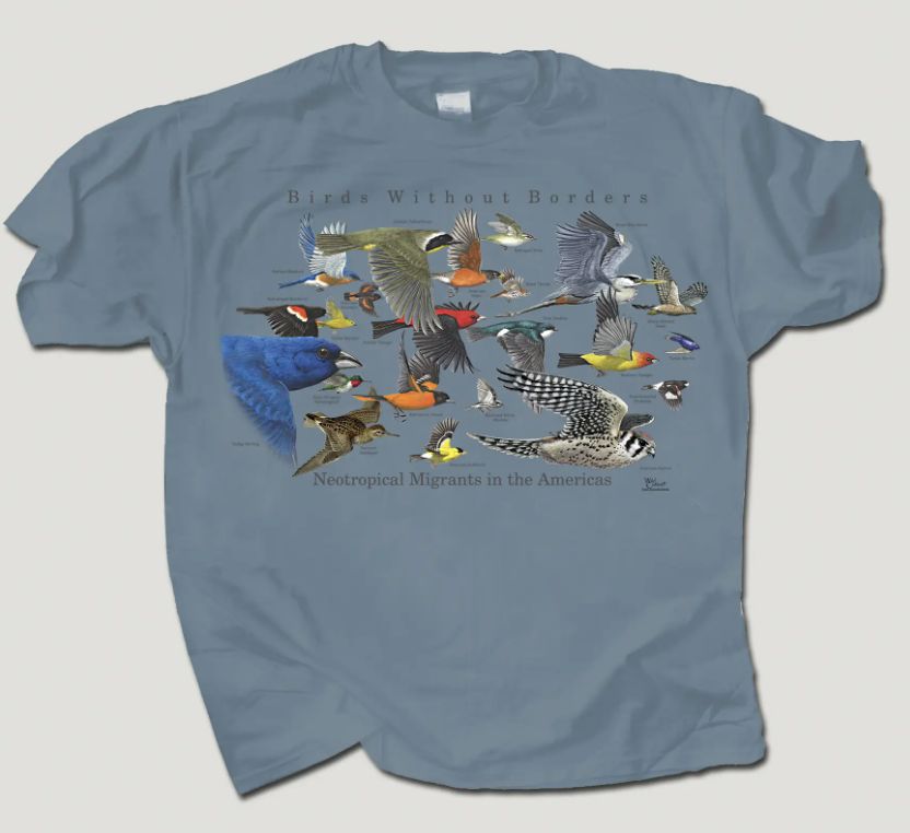 "Birds without Borders" by Atlas Screenprinting (Blue)