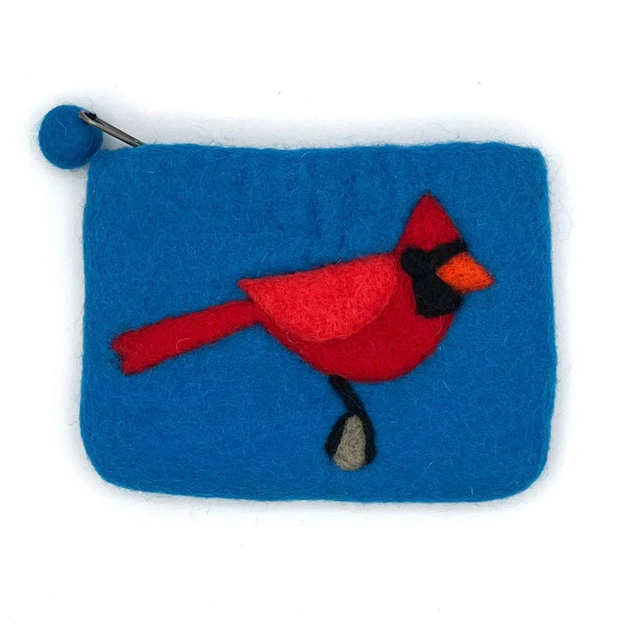 Cardinal Felt Coin Purse, Color: Ocean Blue