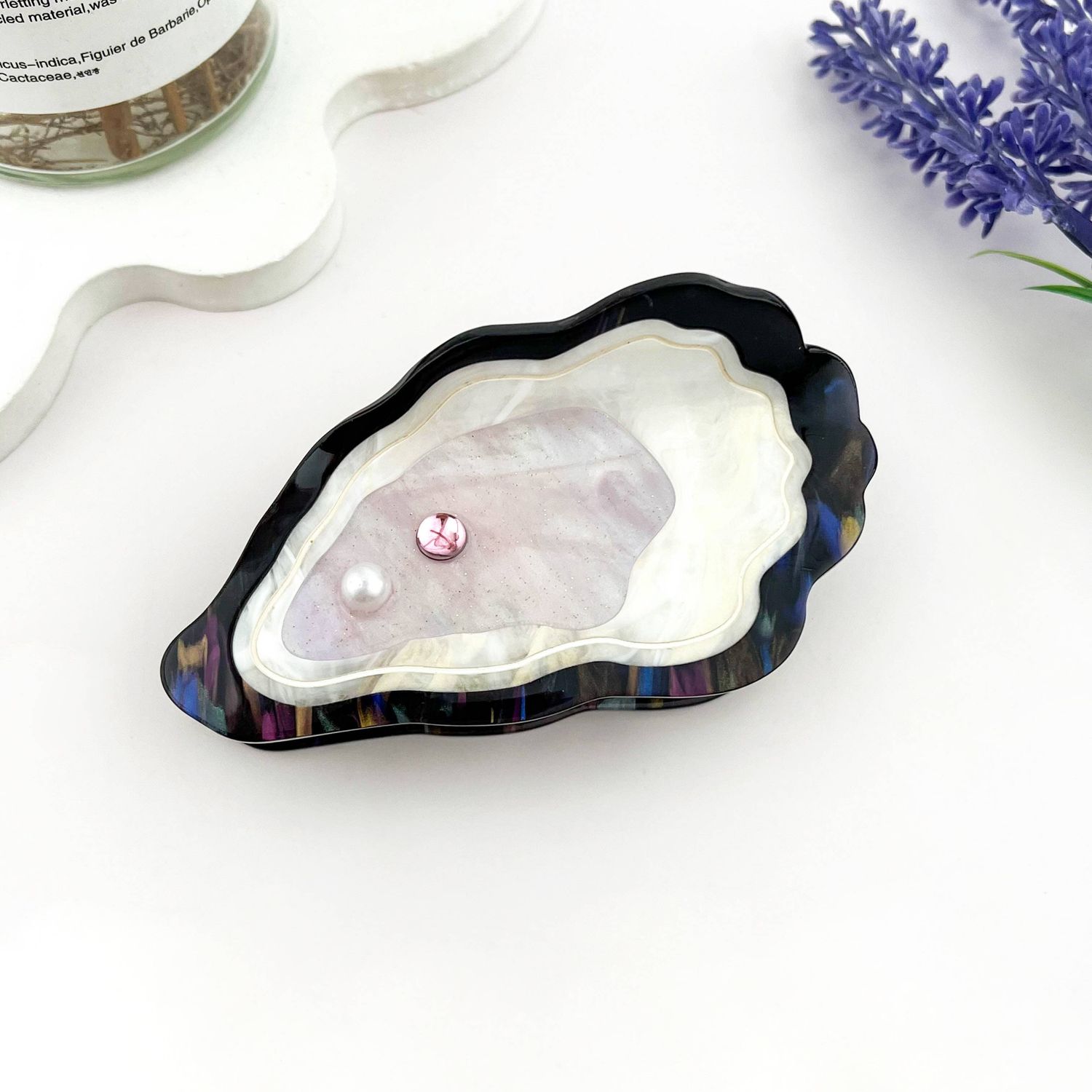 Pearl Oyster Shell Hair Claw Clip, Color: A