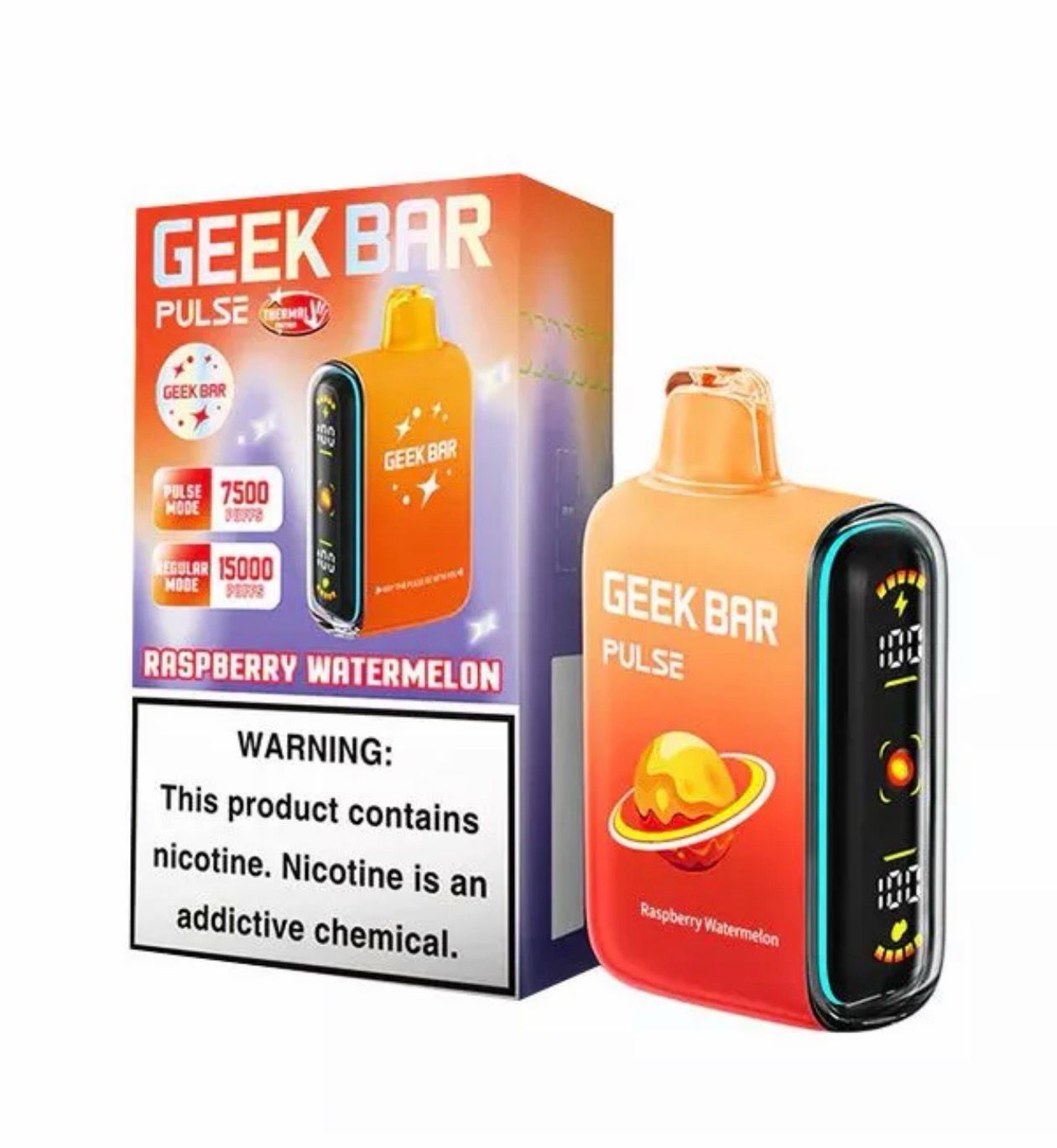 Geek Bar Pulse 15K Disposable - Raspberry Watermelon Geek Bar Pulse 15K Disposable - Raspberry Watermelon