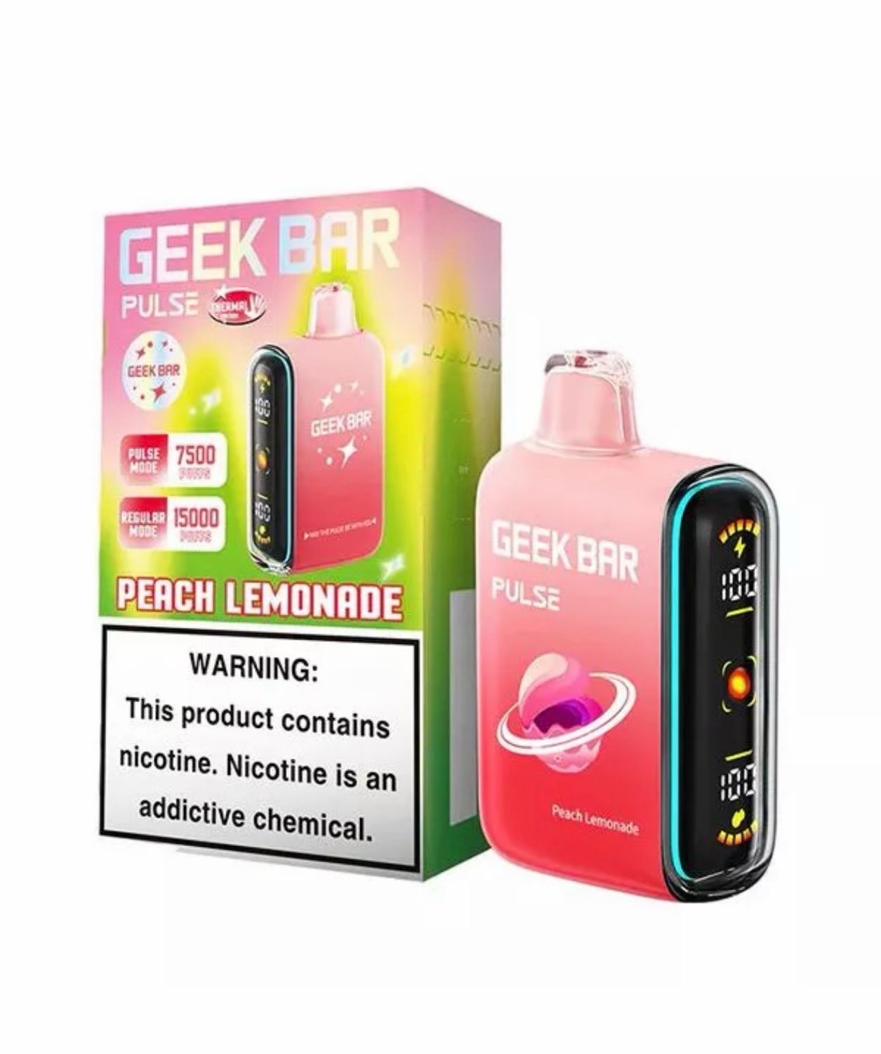 Geek Bar Pulse 15K Disposable - Peach Lemonade Geek Bar Pulse 15K Disposable - Peach Lemonade