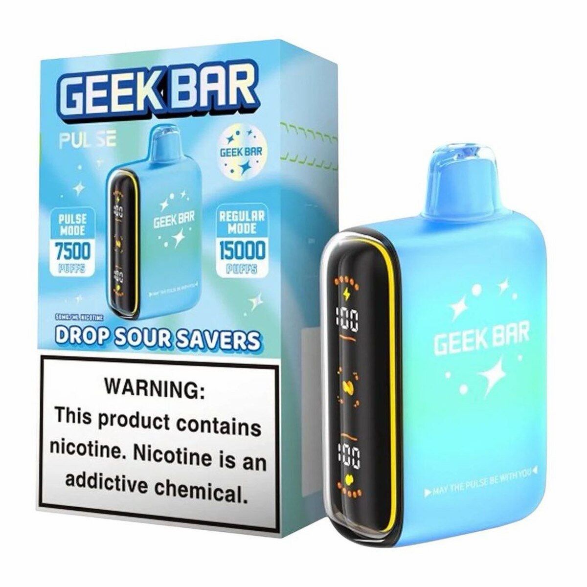 Geek Bar Pulse 15K Disposable - Drop Sour Savers Geek Bar Pulse 15K Disposable - Drop Sour Savers