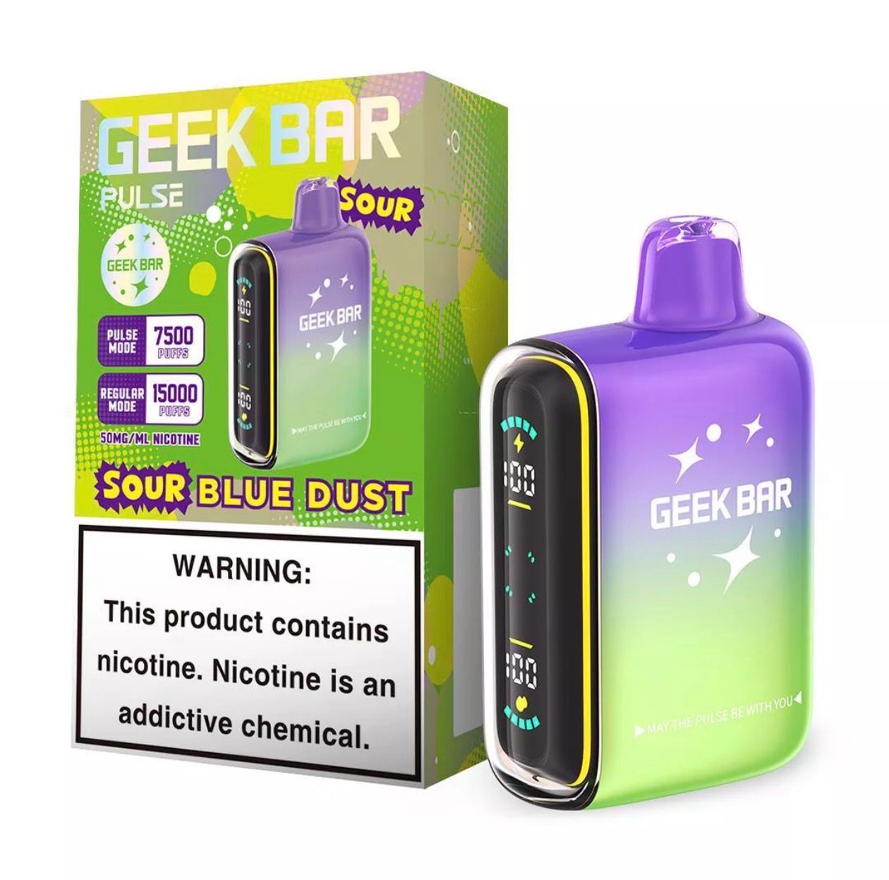 Geek Bar Pulse 15K Disposable - Sour Blue Dust Geek Bar Pulse 15K Disposable - Sour Blue Dust