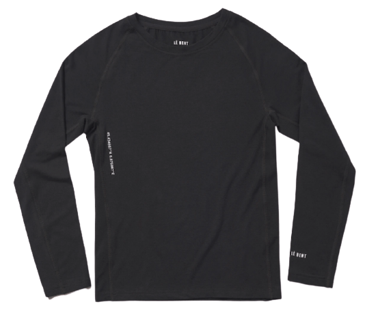 LĂŠ Bent, Kids Core 200 Raglan, Color: Black, Size: S (5-6)