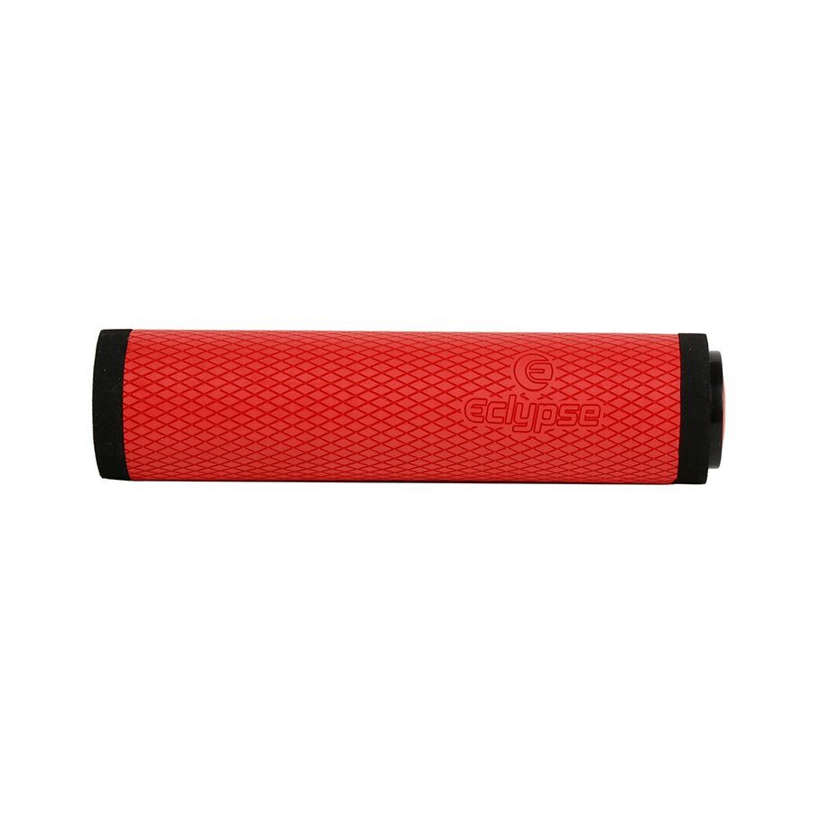 Eclypse, POG, Grips, 130mm, Pair, Color: Red/Black