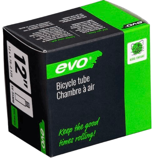 EVO, Inner Tube, Schrader, Valve: 32mm Schrader, Size: 12-1/2 x 2-1/4