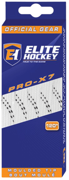 Elite, Pro X7 Moulded Tip Laces, Non-waxed, Color: White, Size: 72"