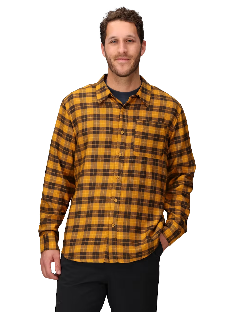 Marmot, Rush Creek Lightweight Flannel LS, Color: Honey Glaze, Size: M