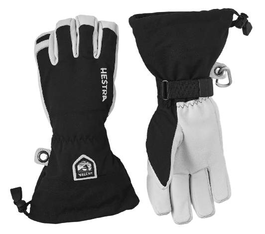 Hestra, Army Leather Heli Ski 5-finger Glove, Color: Black, Size: 7