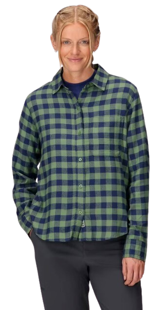 Marmot, Rush Creek Lightweight Flannel LS Ws, Color: Agate Green, Size: S