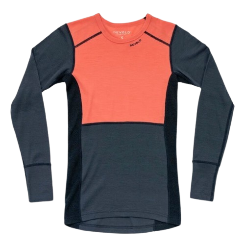 Devold, Lauparen Merino 190 Shirt Ws, Color: Coral Red/Night/Ink, Size: S