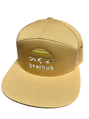 Gearhub, Embroidered Logo Classic Trucker Hat Leather Strap