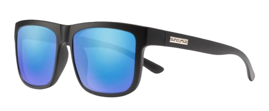 Suncloud, Quiver, Color: Matte Black | Polarized Blue Mirror