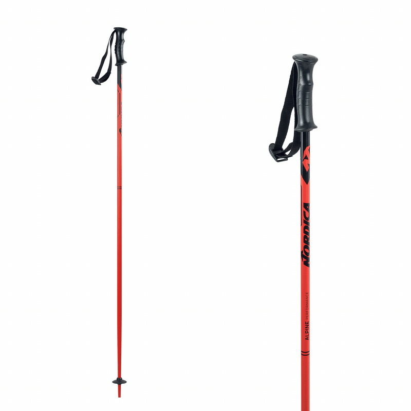 Nordica, Alpine Perform Poles Red/Black 135cm, Size: 110cm