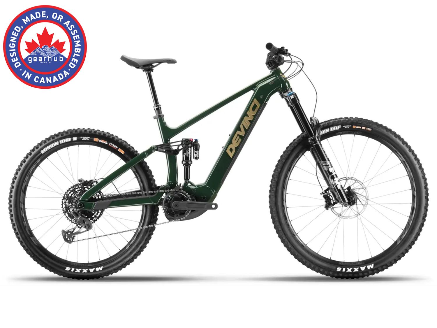 Devinci, E-Troy Bosch CX Kiox GX, Color: Green/Gold, Size: S