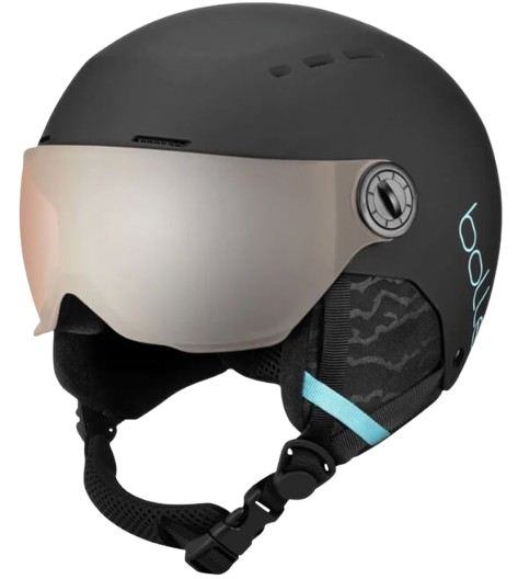 Bollé, Quiz Visor Helmet, Color: Black Blue Matte, Size: 49-52cm
