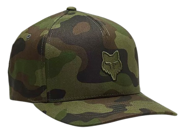Fox, Fox Head Flexfit Hat, Color: Green/Brown, Size: S/M