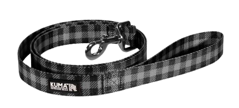KUMA, Lazy Bear Dog Leash, Color: Gray/Black