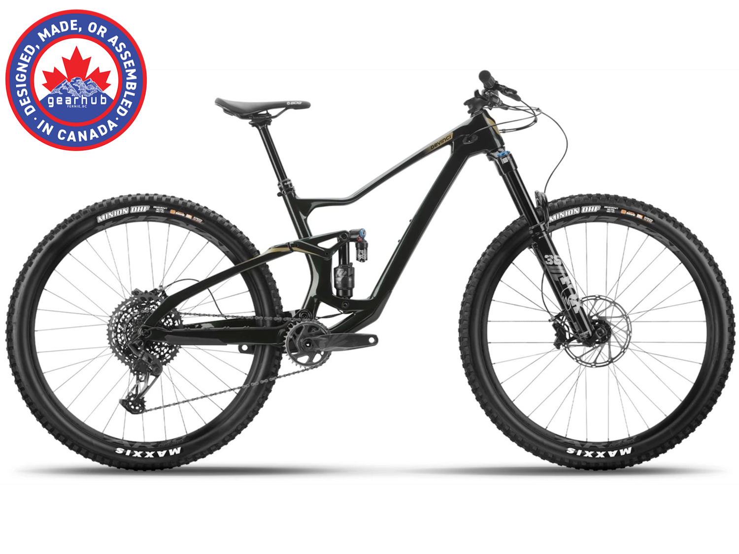Devinci, Troy Carbon GX 12s, Size: Green/Gold, Color: M