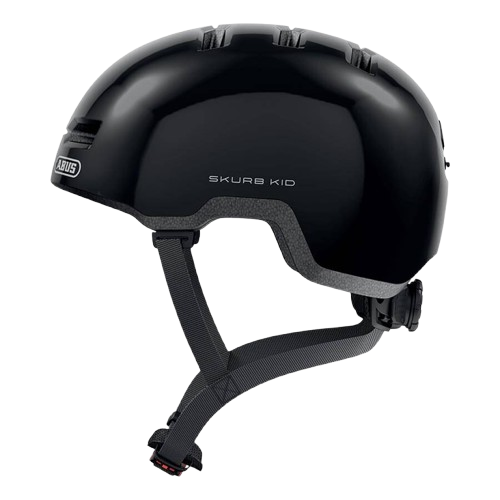 Abus Skurb Kid Helmet M 50 - 55cm, Color: Shiny Black, Size: M (50 - 55cm)