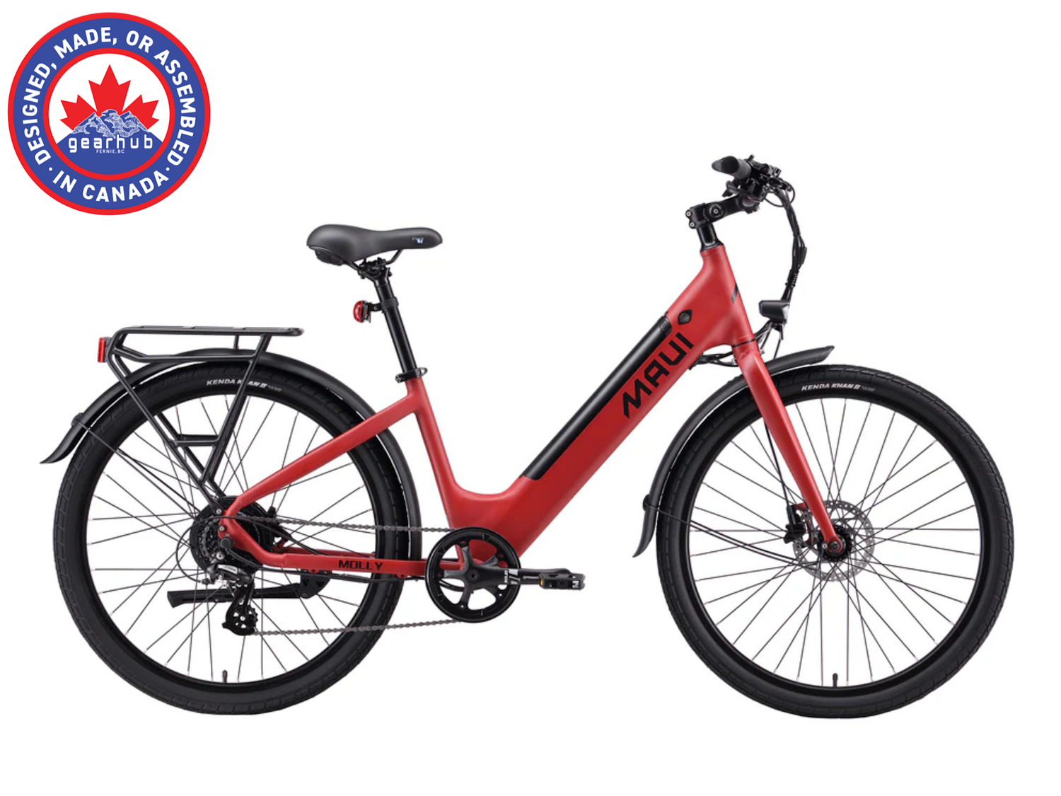 MAUI Bikes, Molly Electric City Bike Step-Thru, Color: Red