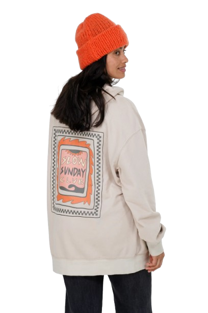 Notice The Reckless, Slow Sunday Club Hoodie, Color: Beige, Size: S
