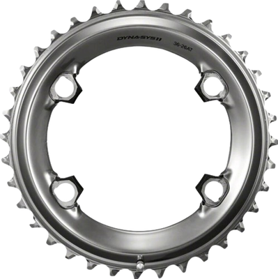 Shimano, 36T, 1x11sp, BCD: 96mm, 4 Bolt, SM-CRM90, Grey