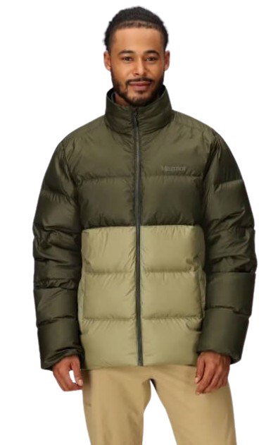 Marmot, Guides Down Jacket, Color: Rosin Green/Olive Grove, Size: M