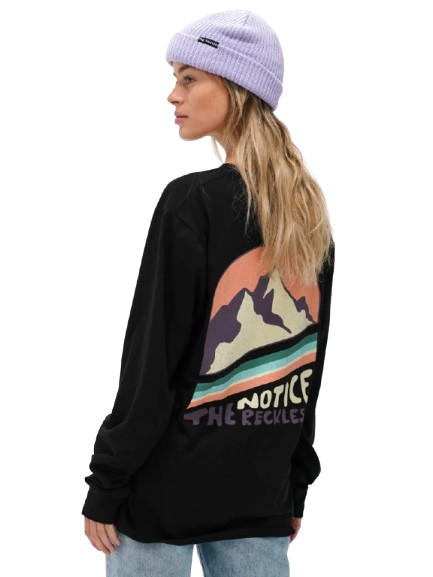 Notice The Reckless, Huaraz Long Sleeve, Color: Black, Size: S