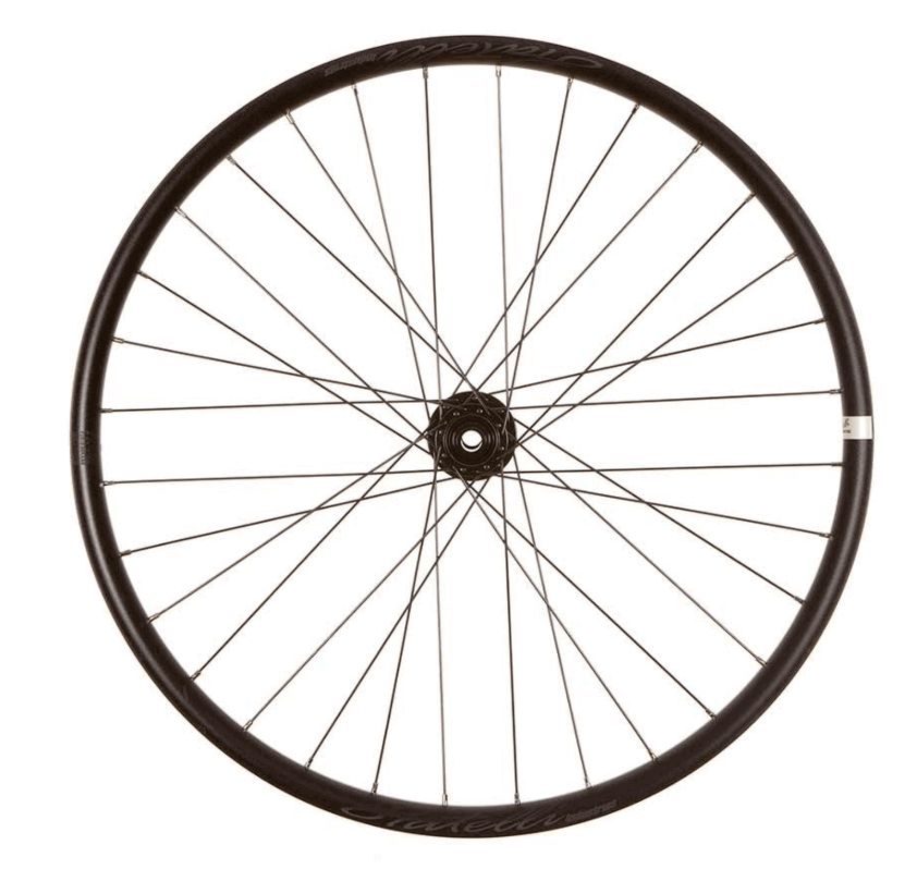 Wheel Shop, 27.5" Alloy Double Wall Fratelli FX40 Plus, 15 or 20x 100mm, 6 Bolt, 40mm ID, 32H, Black Front Wheel