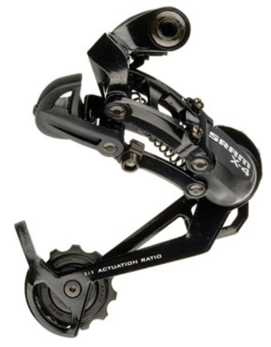 SRAM, X4, Rear derailleur, 7/8/9 sp, Long cage, Black