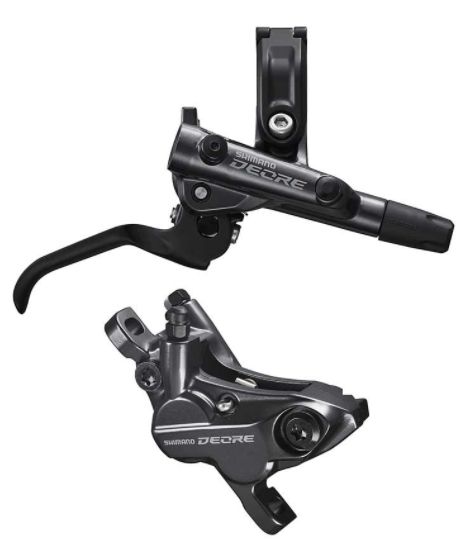 Shimano, Deore BL-M6100 / BR-M6120, MTB Hydraulic Disc Brake, Rear, Post mount, Disc: Not included, Black