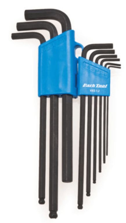 Park Tool, HXS-1.2, Professional L-shaped hex wrench set, 1.5mm, 2mm, 2.5mm, 3mm, 4mm, 5mm, 6mm, 8mm and 10mm