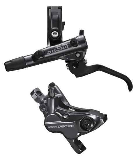 Shimano, Deore BL-M6100 / BR-M6120, MTB Hydraulic Disc Brake, Front, Post mount, Disc: Not included, Black