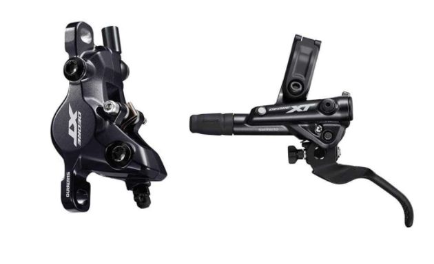 Shimano, XT BL/BR-M8100, MTB Hydraulic Disc Brake, Front, Post mount, Disc: Not included, 392g, Black, Set