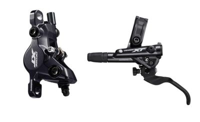 Shimano, XT BL/BR-M8100, MTB Hydraulic Disc Brake, Front, Post mount, Disc: Not included, 392g, Black, Set