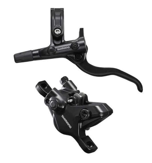 Shimano, Deore BL-M4100 / BR-MT410, MTB Hydraulic Disc Brake, Front, Post mount, Disc: Not included, Black