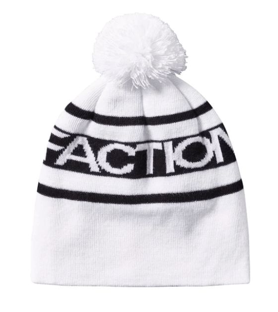 Faction, Pom Pom Beanie, White/Black, One Size